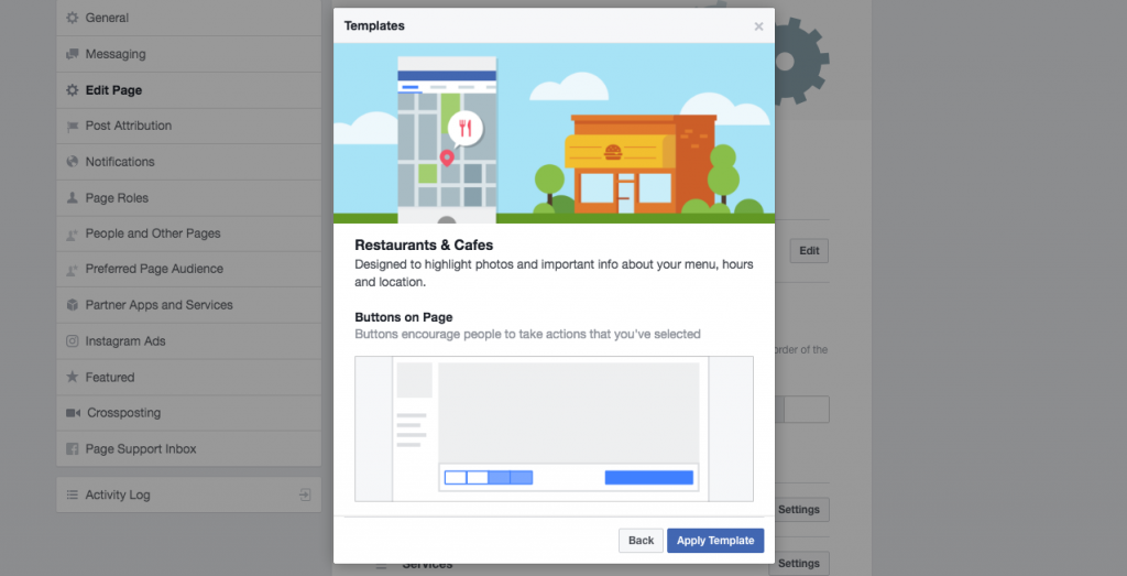 facebook cafe templates